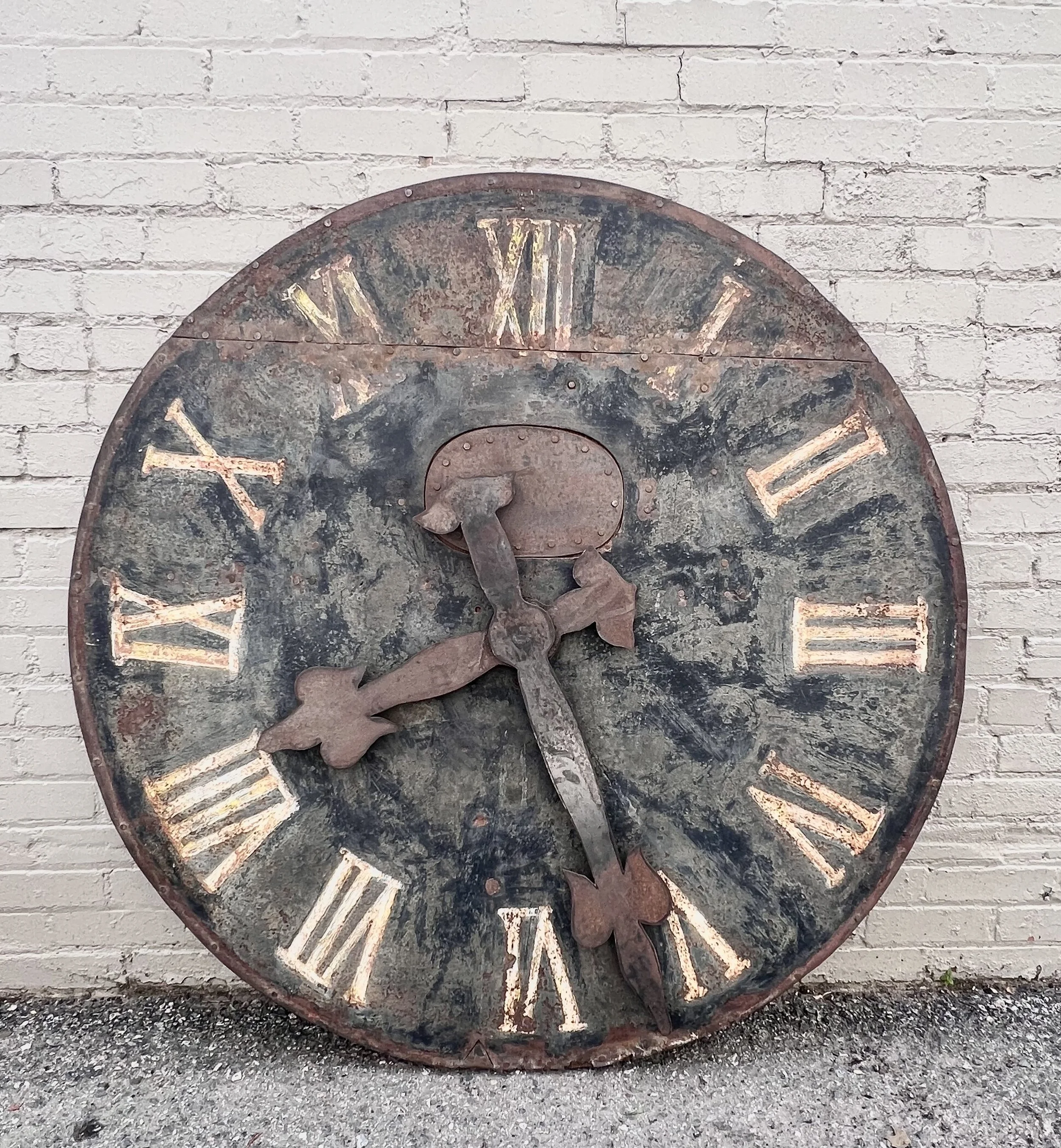 Industrial Metal Wall Clock Face

France, 1800's
49.1diam 2.7d
$3,295