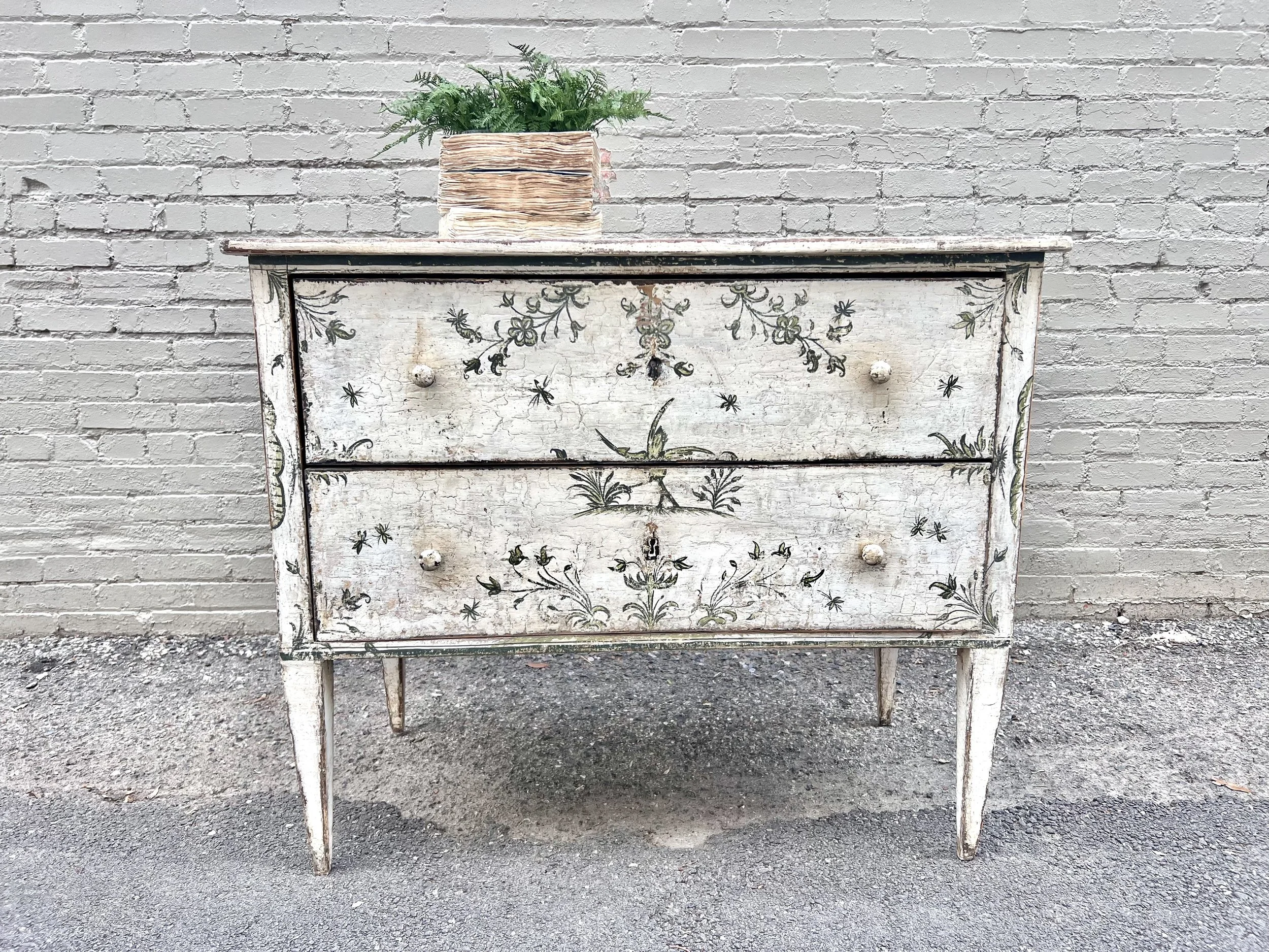 Pair of Hand Painted Commodes

France, 19th C
35.5h 42w 22d
$7,980/pr