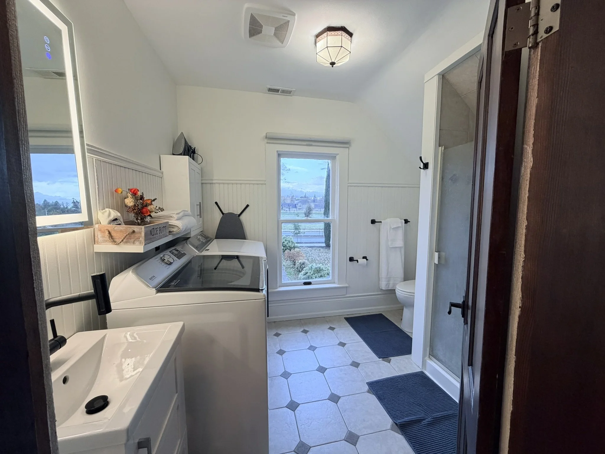 Laundry room &amp; Bathroom with Shower