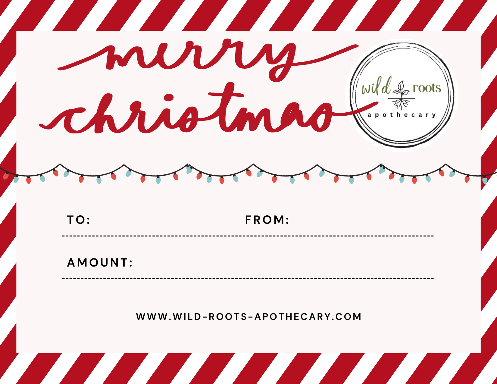 Red Minimalist Merry Christmas Gift Card Voucher.png