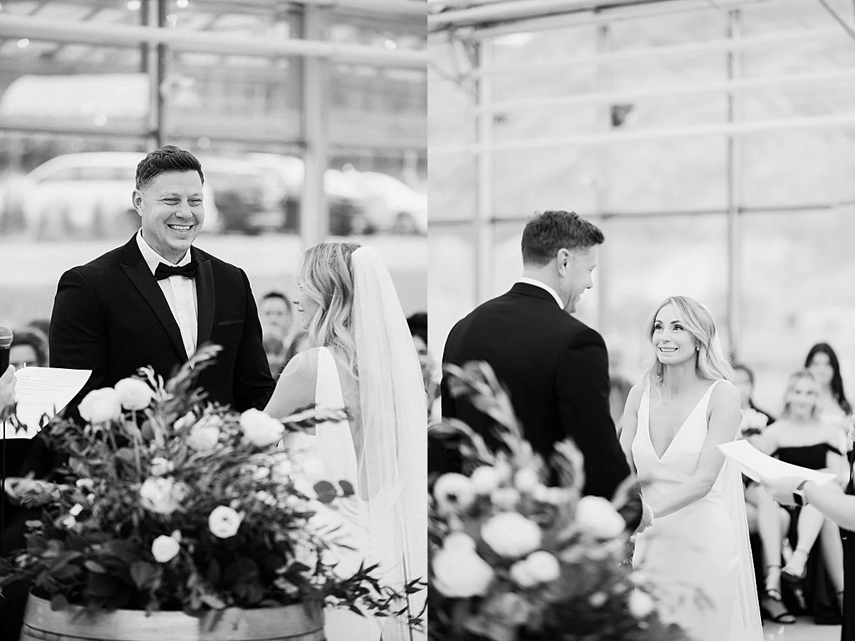 Bride and Groom saying I do at Monte Creek Winery