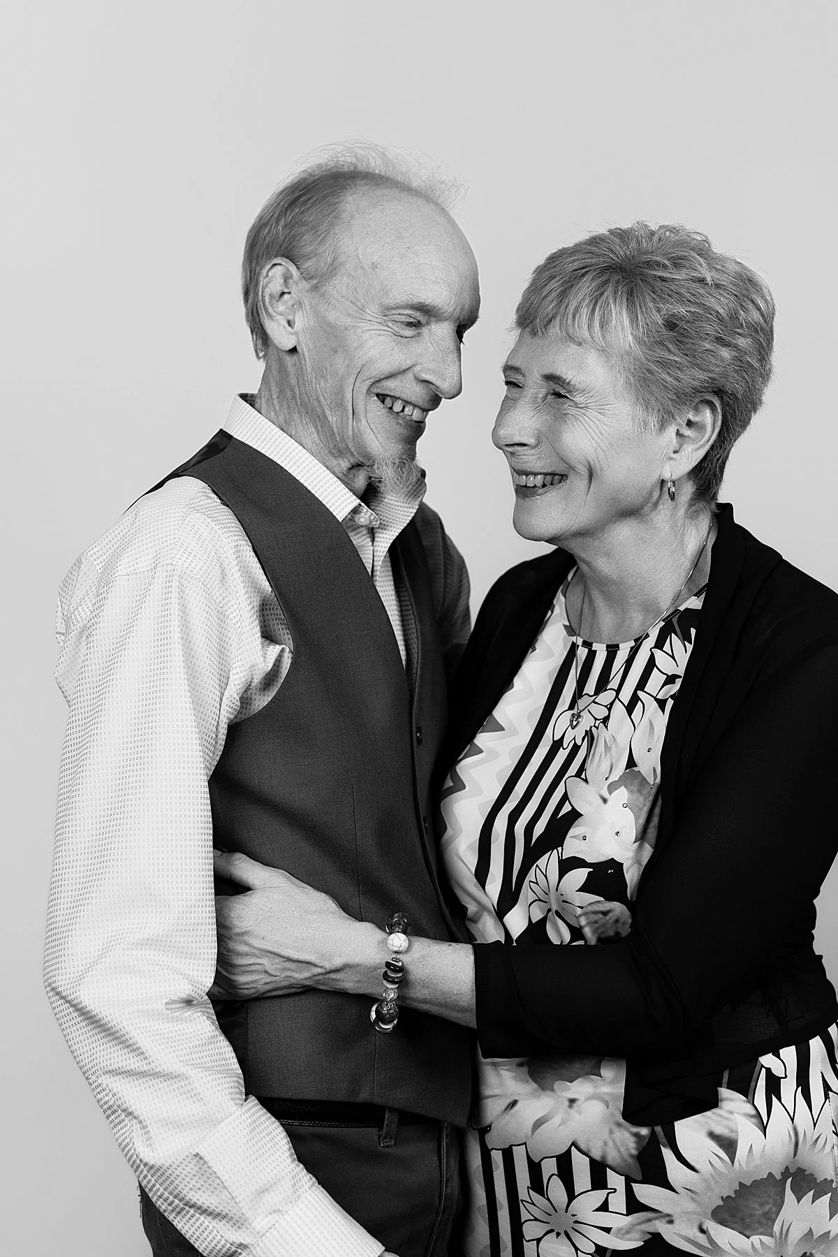 grandma and grandpa at wedding reception portrait booth