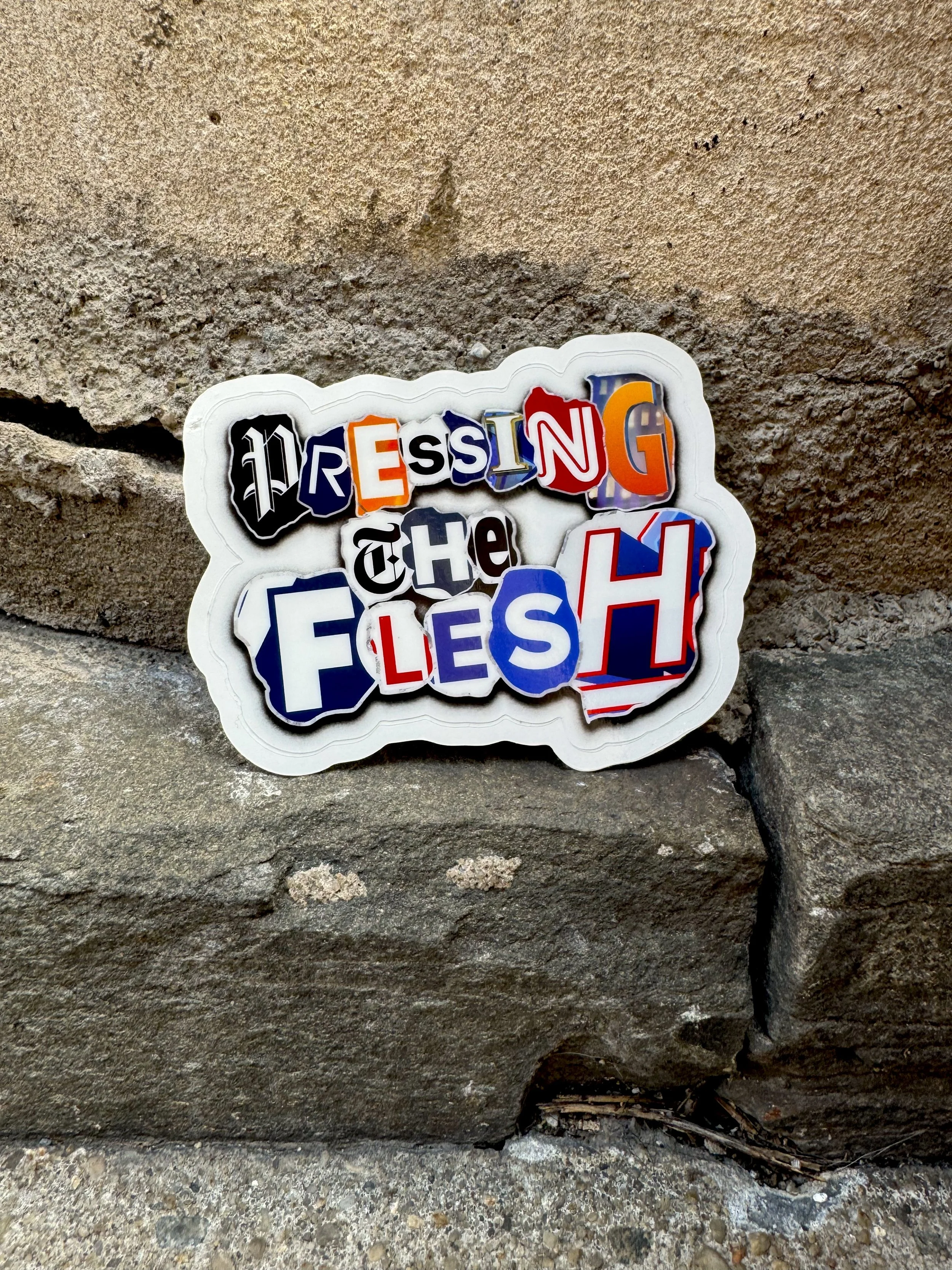 Pressing the Flesh, Series One Logo Sticker