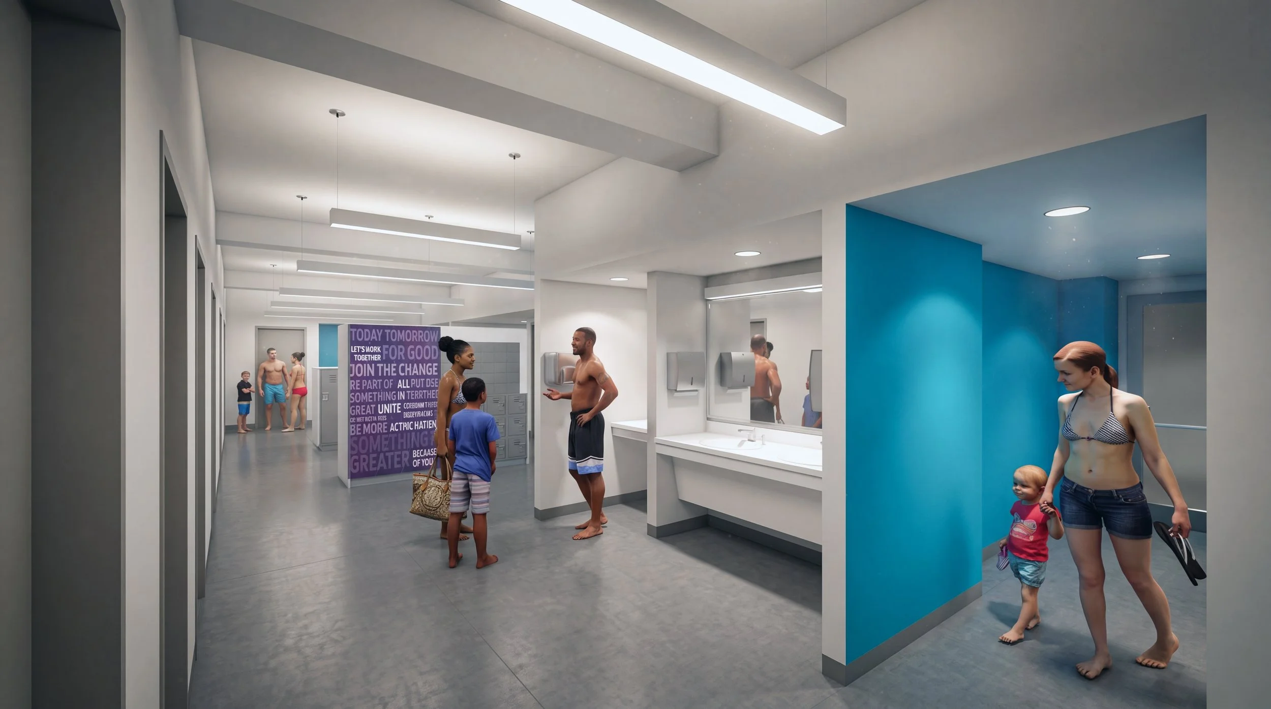 YMCA Family Locker Room | Pittsburgh, Pennsylvania
