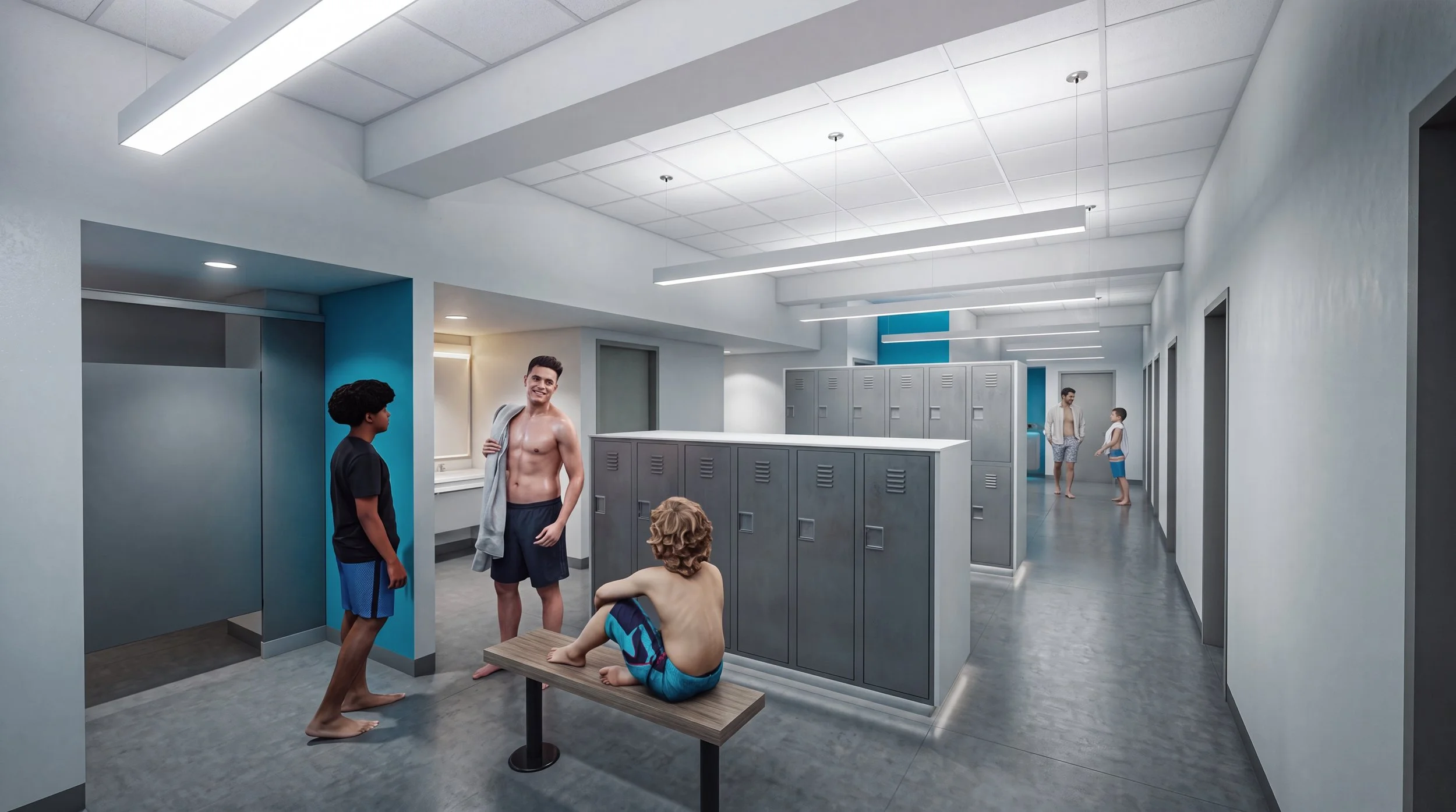 YMCA Family Locker Room | Pittsburgh, Pennsylvania