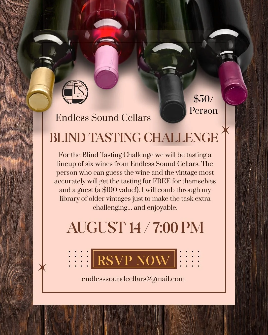 Endless Sound Cellars Blind Tasting Challenge