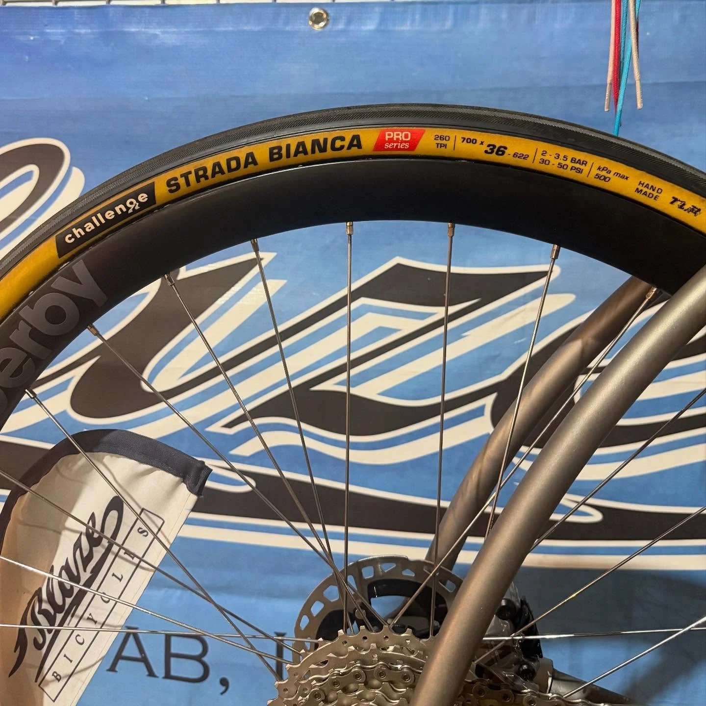 Handmade tires for handmade bikes.  Challange tires always a good match