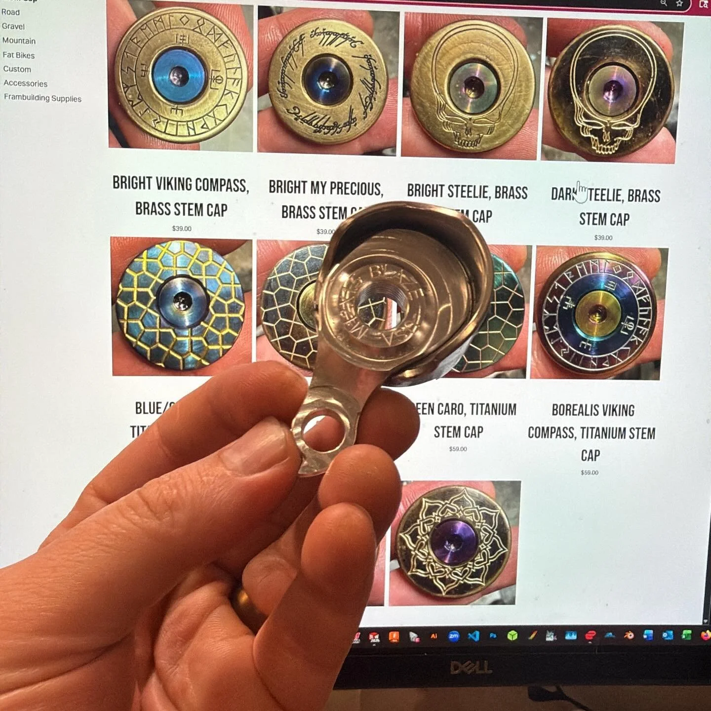 Fresh 4080  hangers and NEW stem caps in the store.  Bother titanium and brass options.