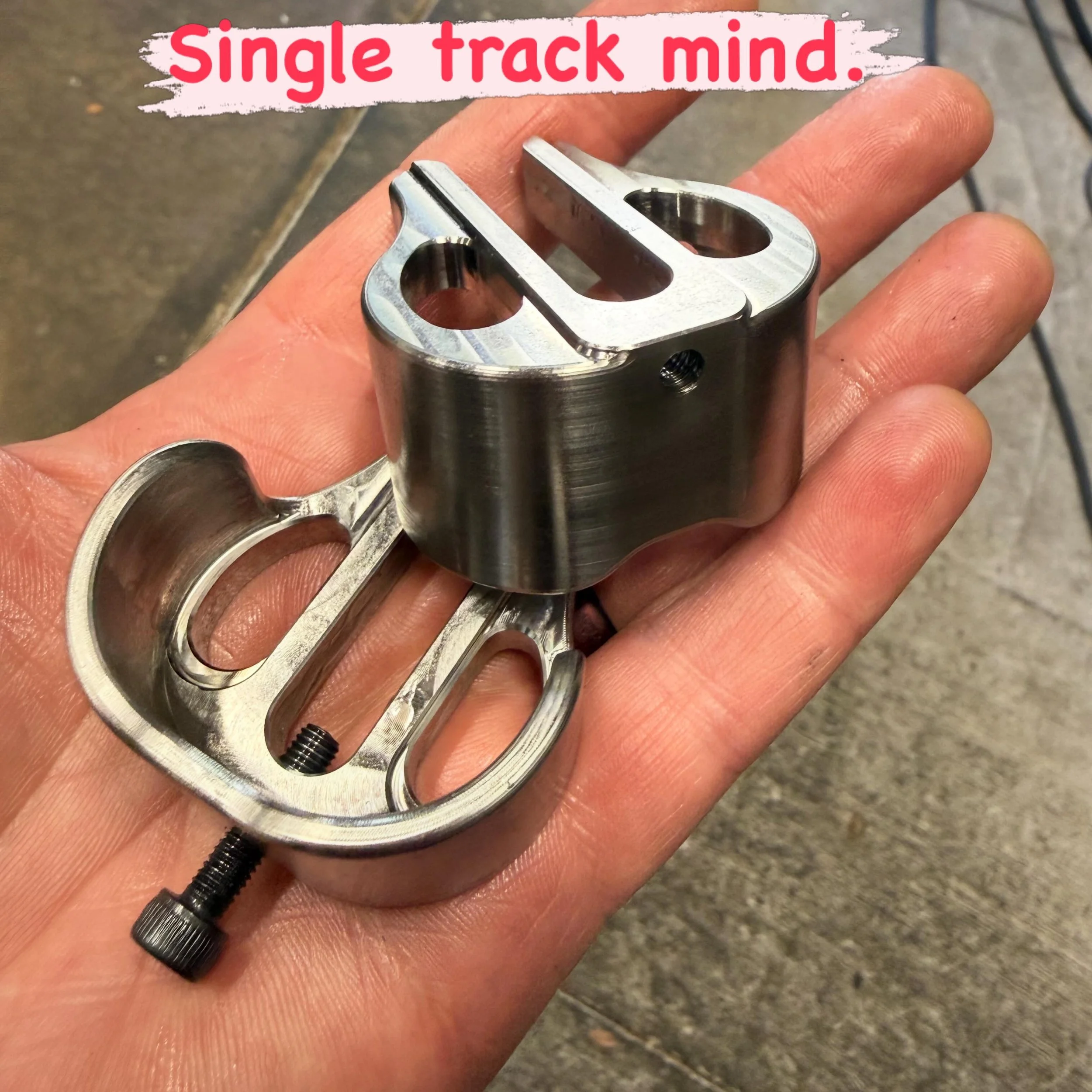 Track drops out in titanium.  Now available for titanium builders.