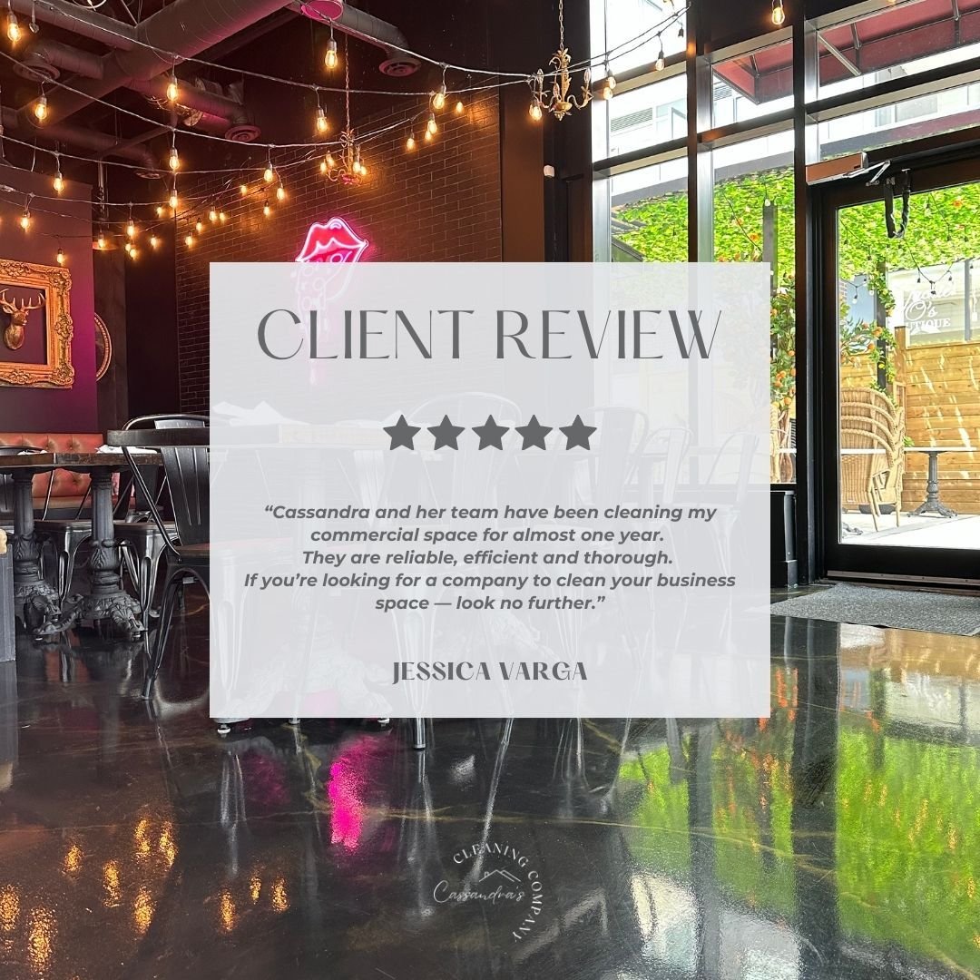 At Cassandra&rsquo;s Cleaning Company, we&rsquo;re always happy to receive such kind words! 🌟 Our team is dedicated to providing reliable and efficient cleaning for commercial spaces with attention to detail and care.

From offices to retail spaces,
