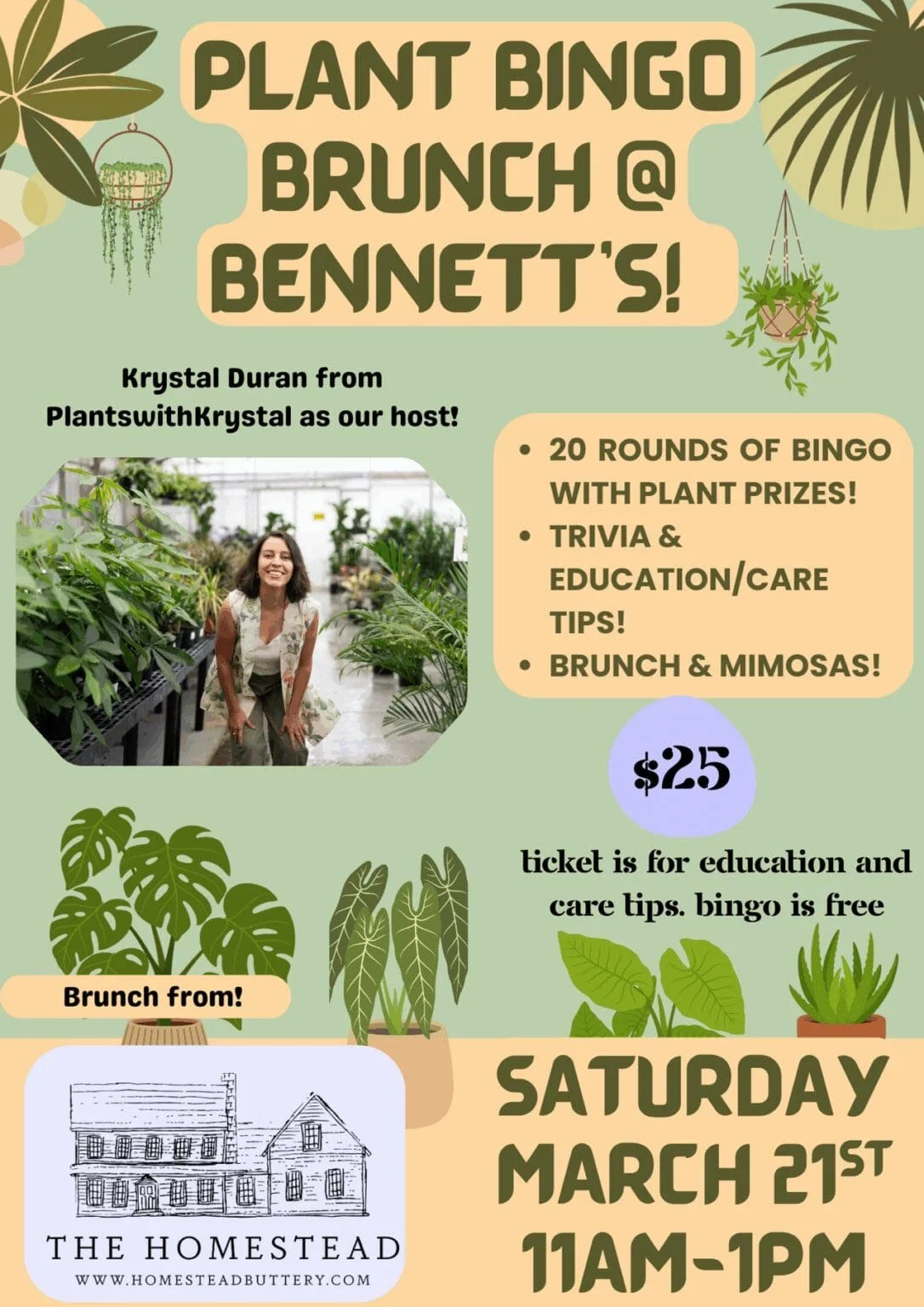 Plant Bingo Brunch @Bennet’s Greenhouse