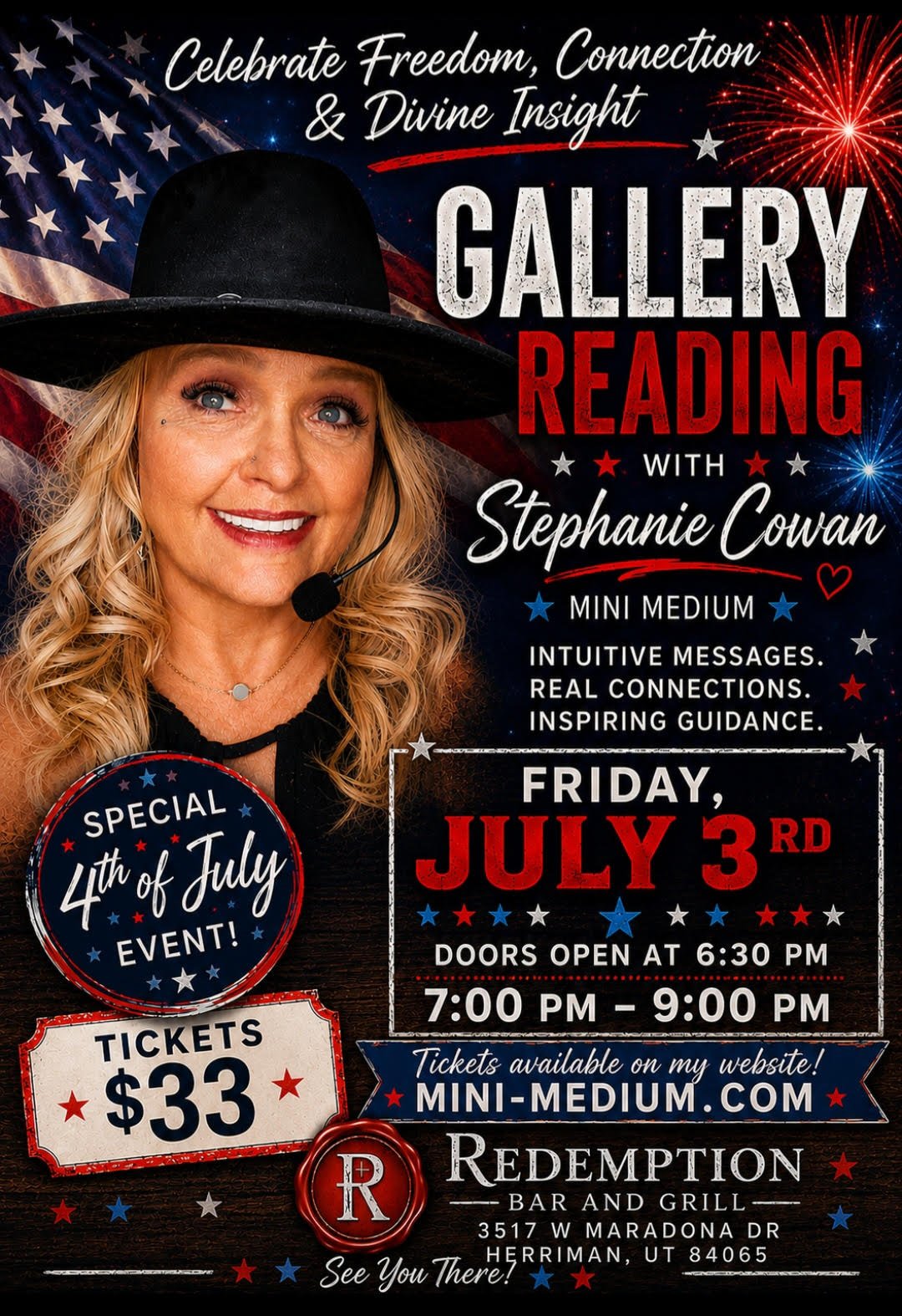 Special 4th of July Gallery Reading 