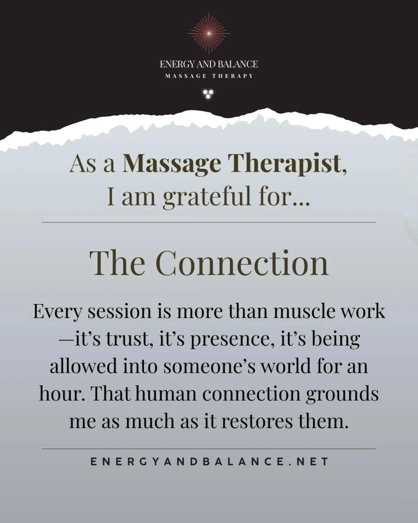 Gratitude isn&rsquo;t just a practice, it&rsquo;s a perspective. These are a few of the things I&rsquo;m thankful for as a massage therapist&mdash;healing, connection, and the freedom to grow. 🌿

What about you? Drop one thing you&rsquo;re grateful 