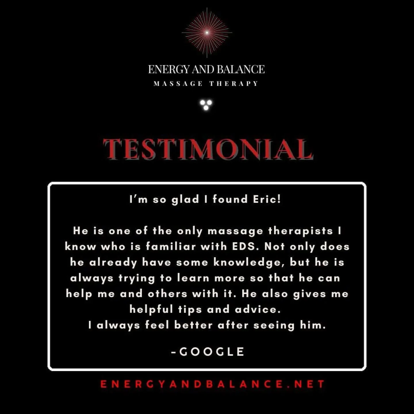 Book today at 818-270-3305!

#energyandbalance
#ericboguslavsky #eb3
#massagetherapist #massagetime #masseuse #foryoupage #trendingnow #deeptissue #deeptissuemassage #selfcare #testimonial #clienttestimonial