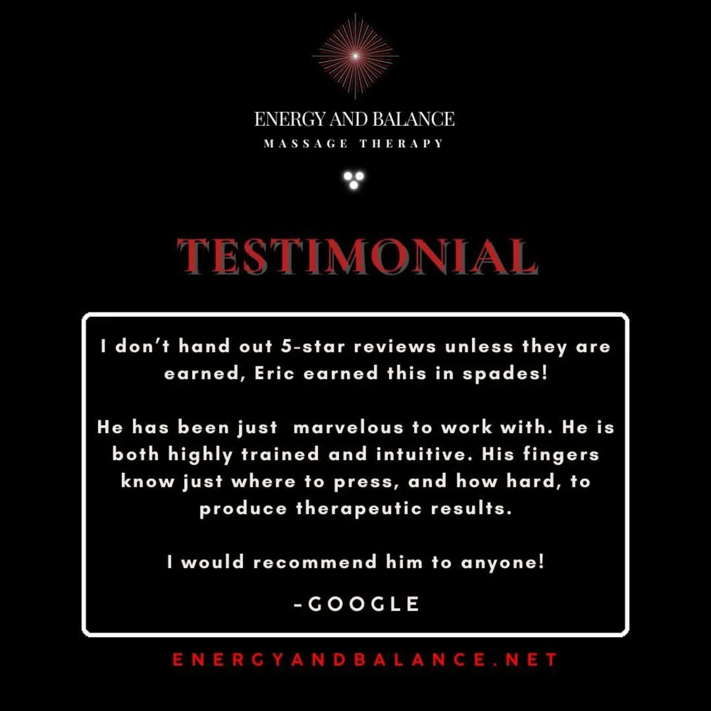 Book today at 818-270-3305!

#energyandbalance
#ericboguslavsky #eb3
#massagetherapist #massagetime #masseuse #foryoupage #trendingnow #deeptissue #deeptissuemassage #selfcare #testimonial #clienttestimonial