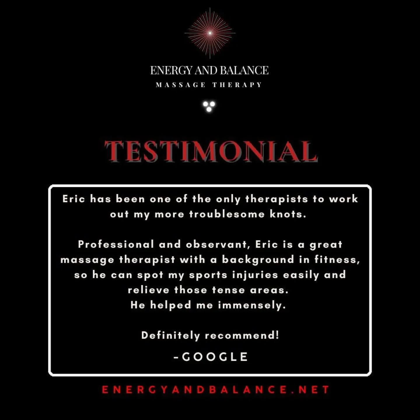 Book today at 818-270-3305!

#energyandbalance
#ericboguslavsky #eb3
#massagetherapist #massagetime #masseuse #foryoupage #trendingnow #deeptissue #deeptissuemassage #selfcare #testimonial #clienttestimonial