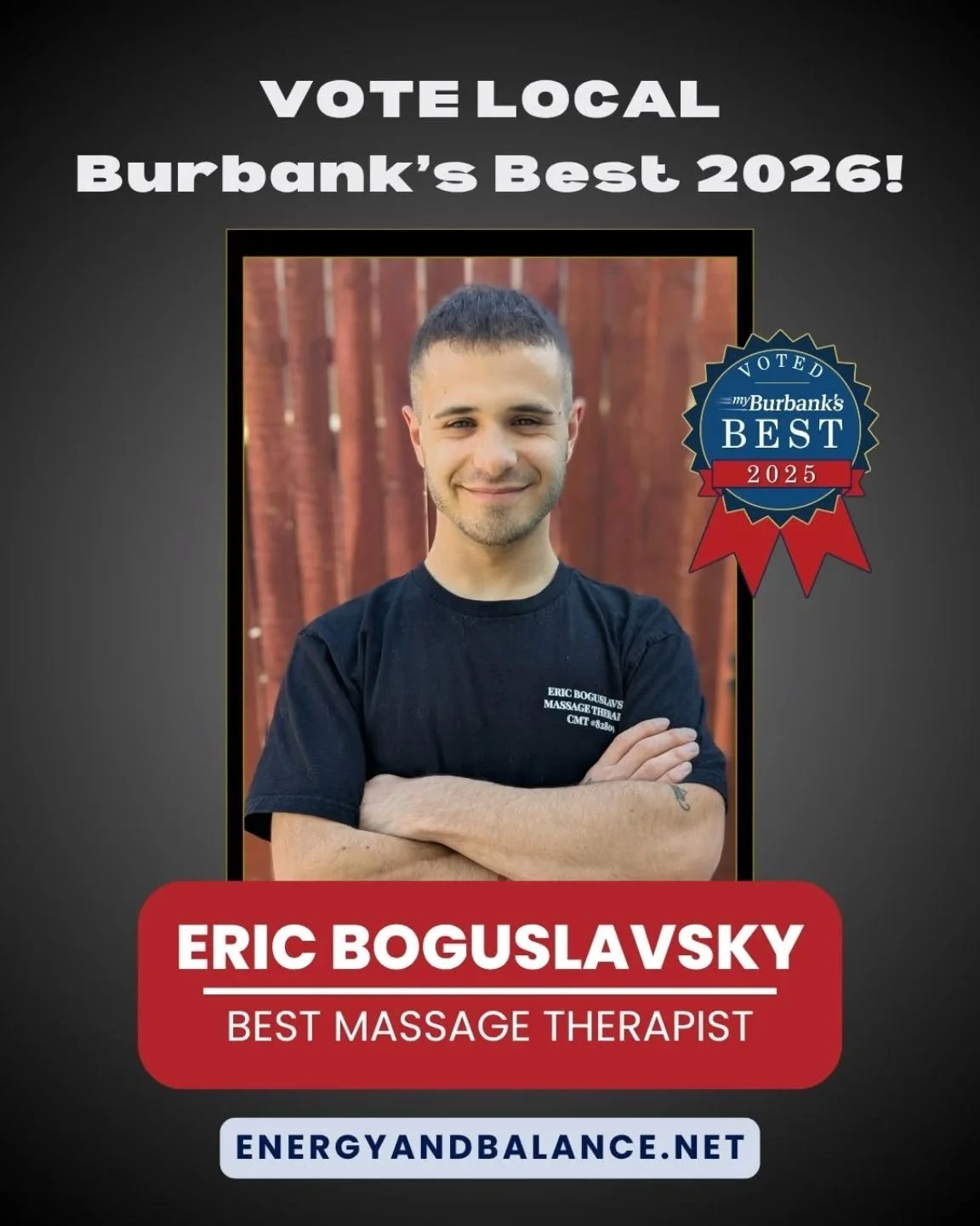 Support local! Support the hands that keep you moving.

Burbank&rsquo;s Best 2026 voting is open, and it only takes a minute to make a real impact on small businesses in our community.

If you&rsquo;ve ever felt the difference here, I&rsquo;d truly a
