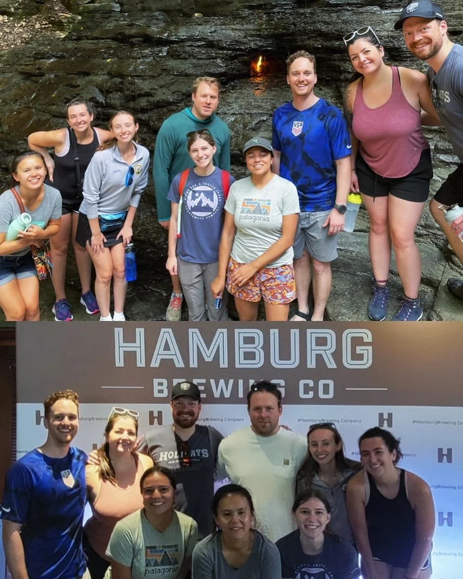 It was a perfect day to Hike for Homes ☀️ and then enjoy a cold 🍻 at @hamburgbrewing