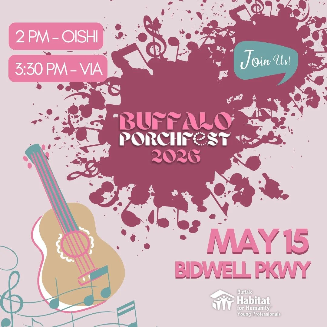 Buffalo&rsquo;s annual Porchfest is happening this Saturday - a celebration of community, creativity, and local talent coming together 🎸

One of our board members will be hosting musicians on his porch, and we&rsquo;d love for you to stop by and con