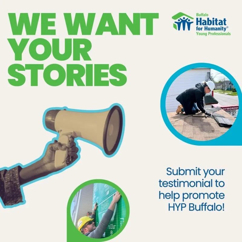 We&rsquo;re kicking off a new campaign with @habitatbuffalo_ for Humanity Buffalo, and we want to feature YOU.

Whether it&rsquo;s the people, the purpose, or the impact, your story matters.

✨ Your testimonial could be shared across HYP Buffalo + Ha