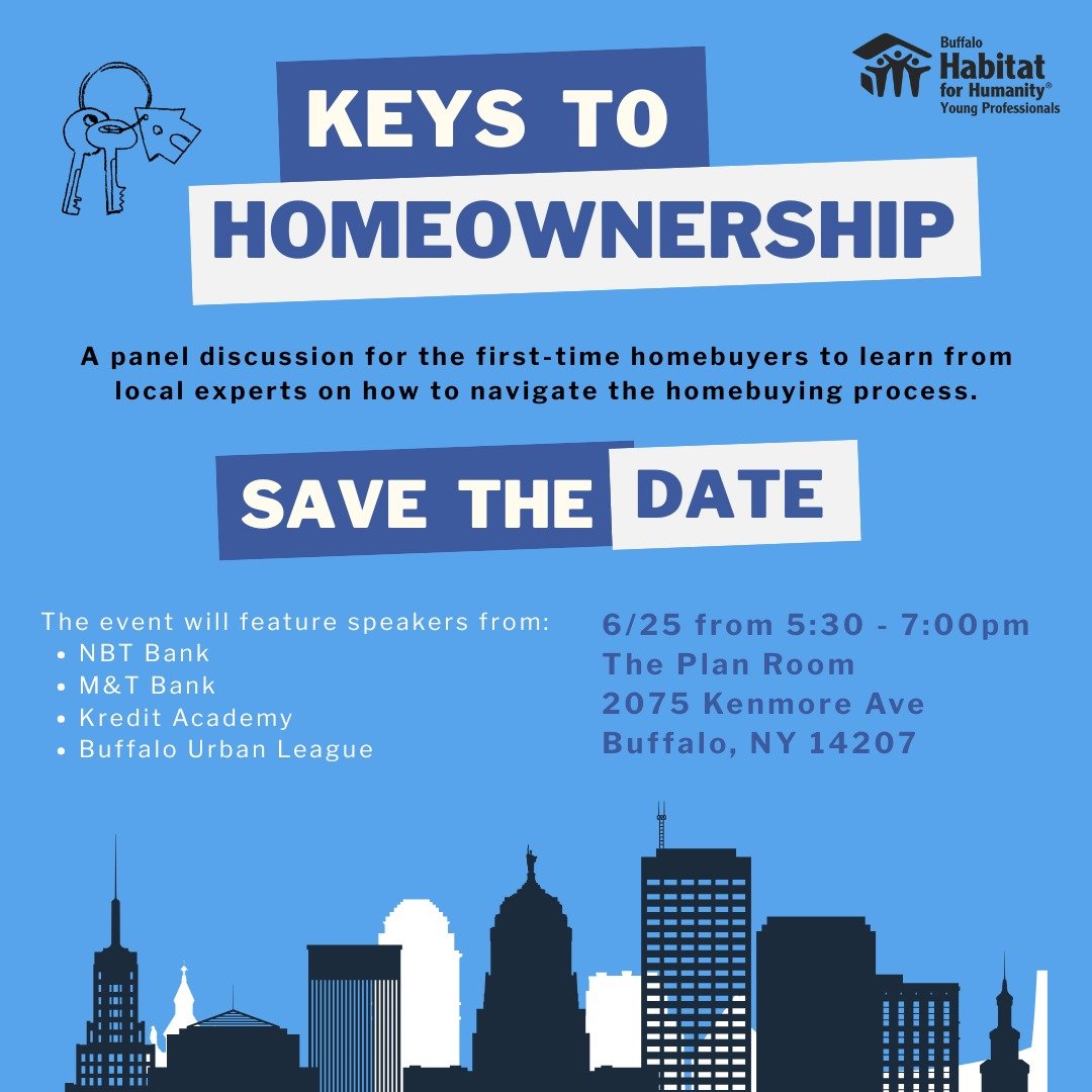 🔑🏡 SAVE THE DATE!

Dreaming of owning your first home?

Join us for Keys to Homeownership, a panel discussion where local experts will share tips, resources, and guidance to help you navigate the homebuying journey.

📅 June 25
⏰ 5:30 PM &ndash; 7: