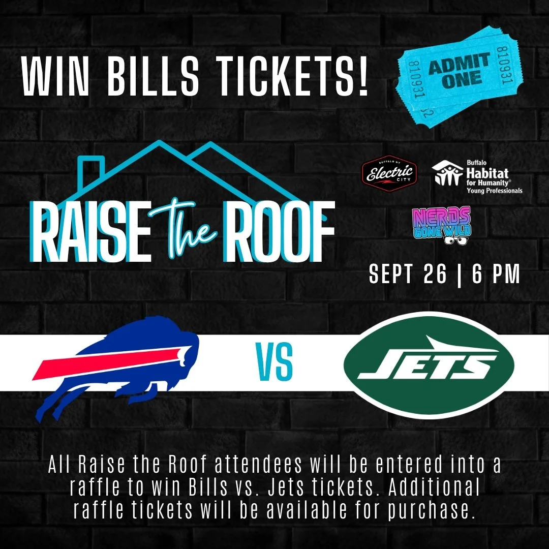 Your Raise the Roof ticket could also take you to Highmark Stadium! 🏈

Every attendee at this year&rsquo;s Raise the Roof concert will automatically be entered for a chance to win tickets to see the Buffalo Bills take on the New York Jets at Highmar