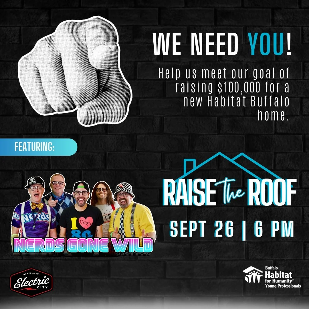 $22,000 raised. A $100,000 goal. One new Habitat home for a Buffalo family!🏠

HYP Buffalo has already raised $22,000 toward the $100,000 needed to help fund a new @habitatbuffalo_ home - and every Raise the Roof ticket brings us closer.

When you jo