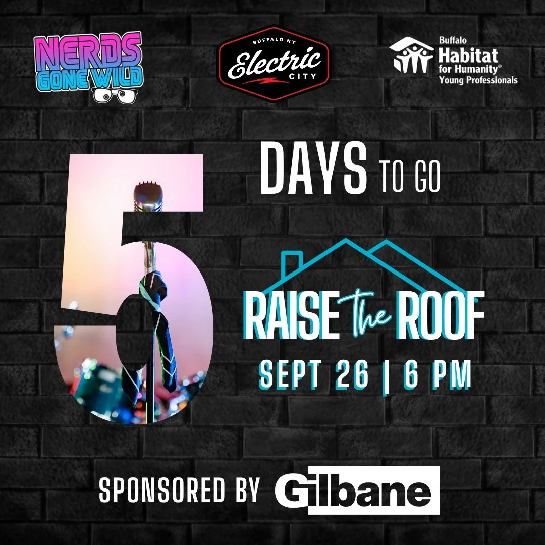 ⏰ FIVE DAYS TO GO! ⏰

Raise the Roof is almost here, and you don&rsquo;t want to miss this night!

🎶 Live music from @nerdsgonewild 
🏈 A chance to win Bills vs. Jets tickets
💰 50/50 raffle
🔨 Silent auction
🎁 More surprises

Every ticket helps su