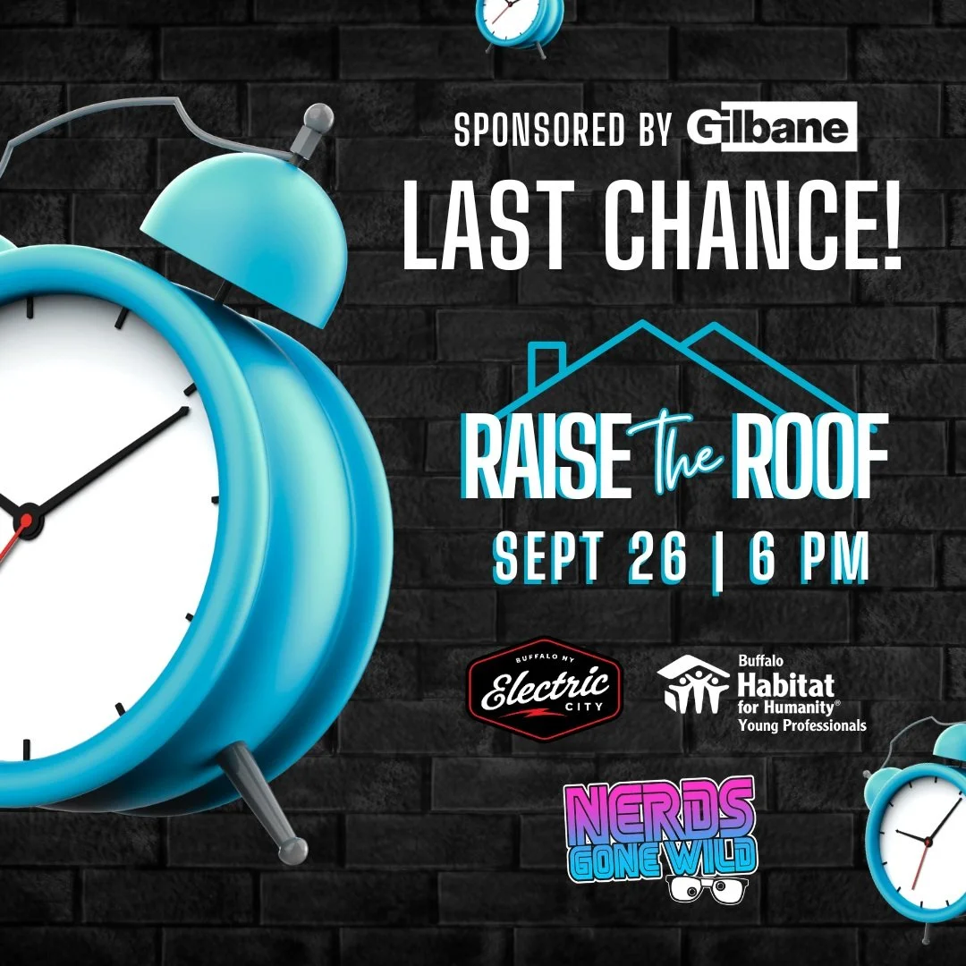 TOMORROW! 🤓🎸🏠

Raise the Roof is almost here, and there&rsquo;s still time to join us for an unforgettable night with @nerdsgonewild 

🏈 Chance to win Bills vs. Jets tickets
💰 50/50 raffle
🔨 Silent auction
🕺 Plenty of &rsquo;80s music and danc