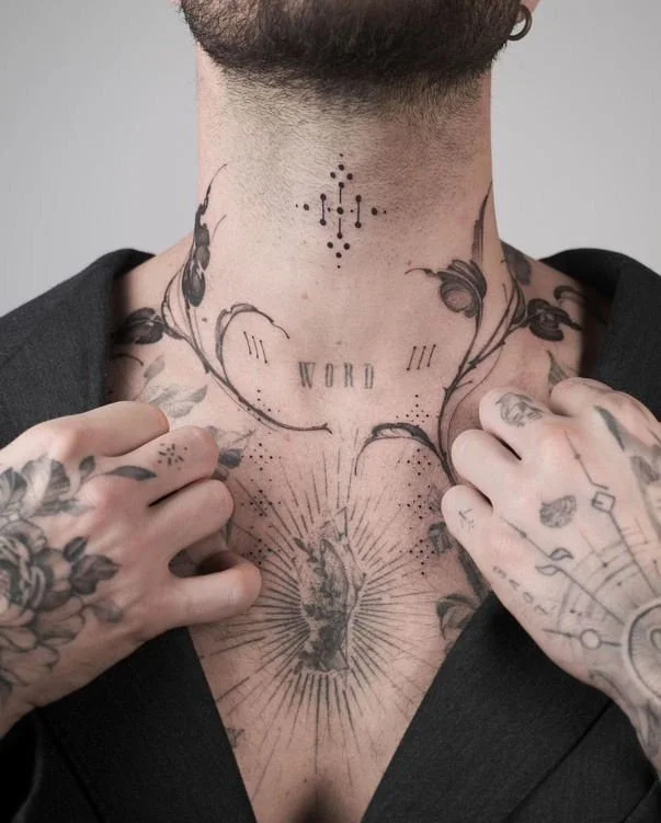 Neck Tattoo Designs for Guys: The Best Placements, Pain Levels &amp; Black and Grey Ideas