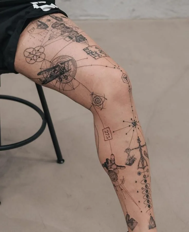 inner thigh tattoo placement for men