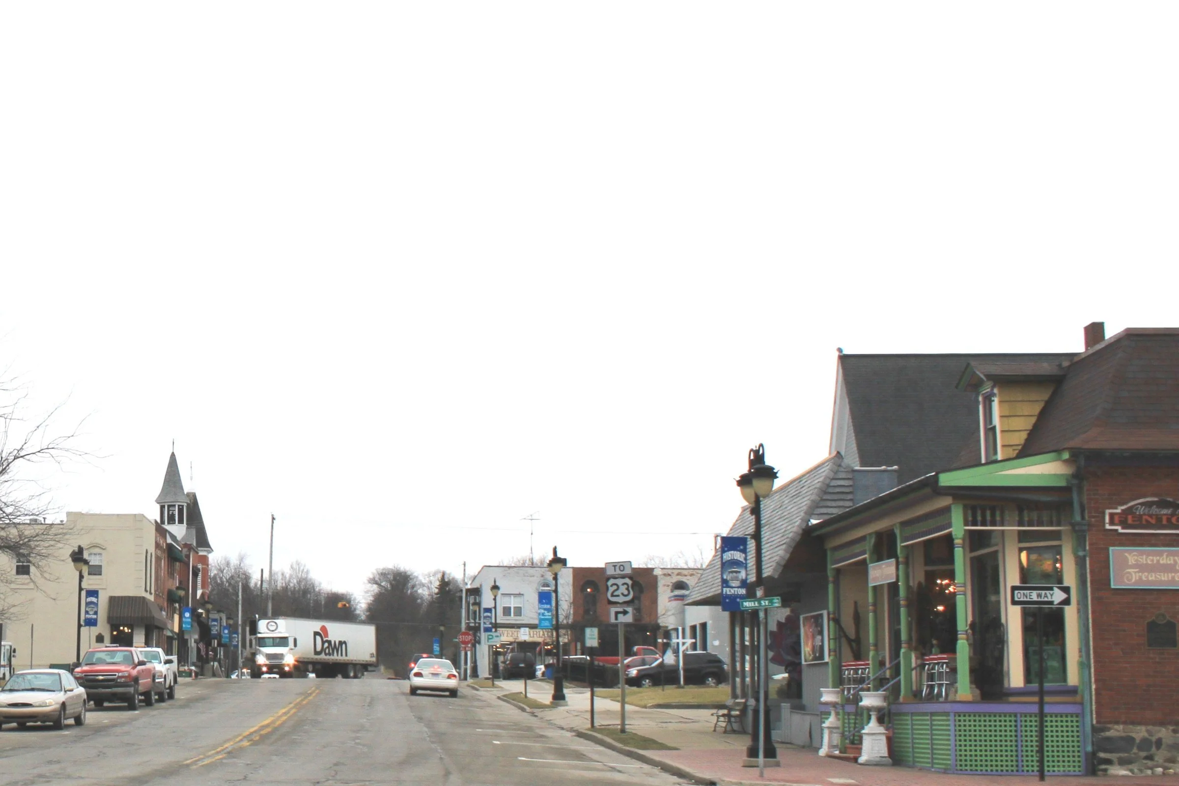 Downtown Fenton, MI on Leroy Street