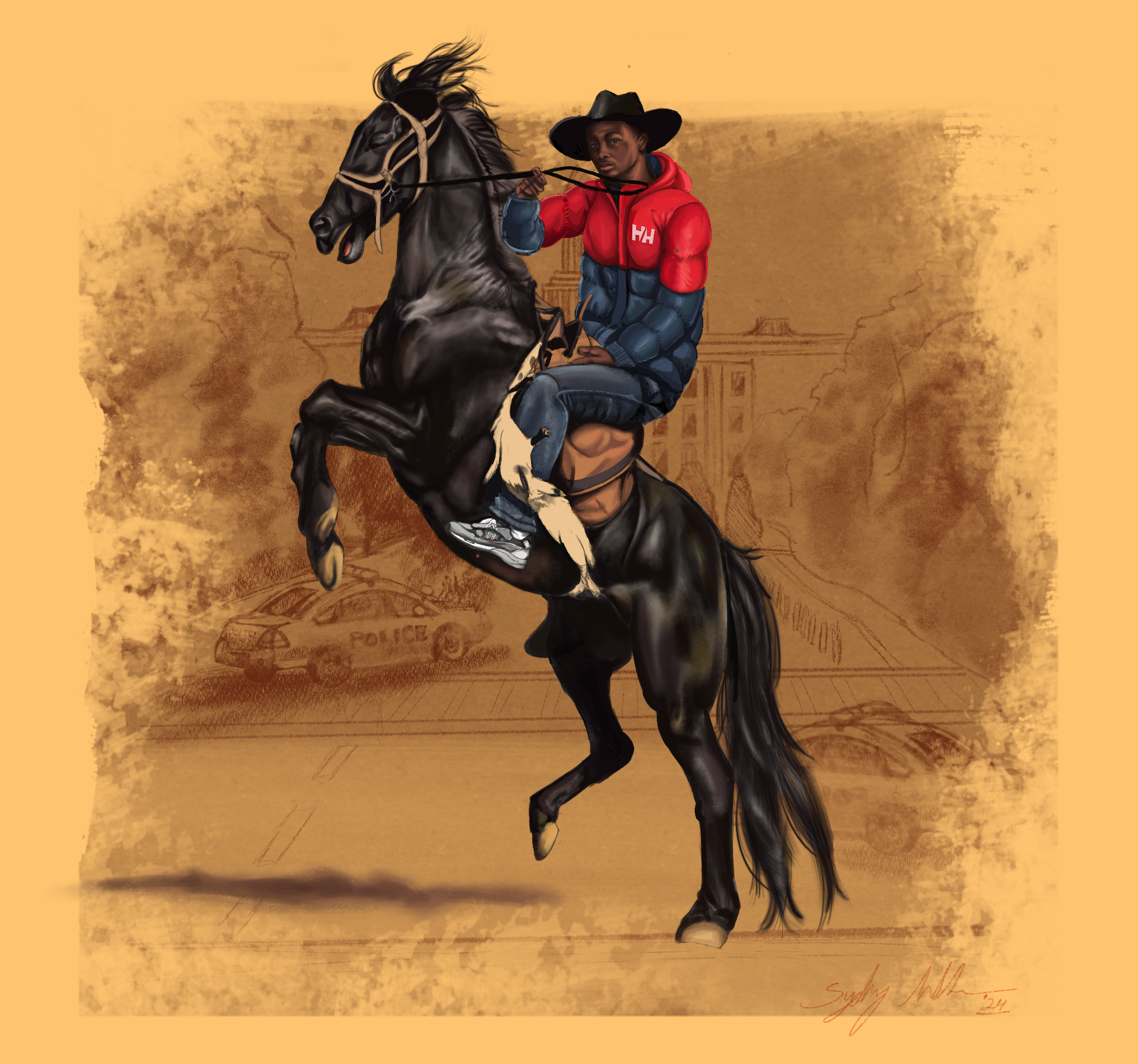 "Modern Revolution", 
Digital Illustration