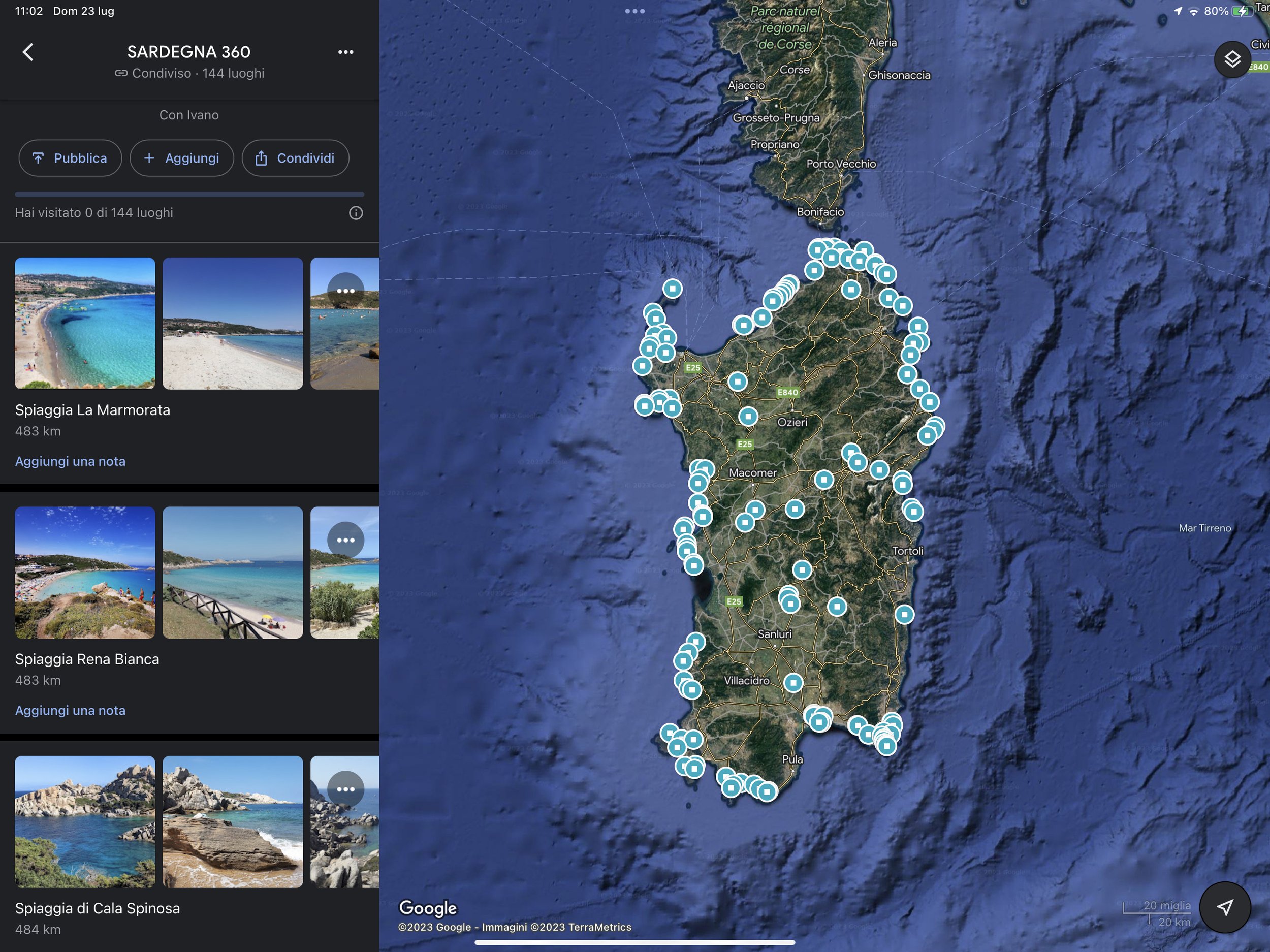 Mappa Sardegna