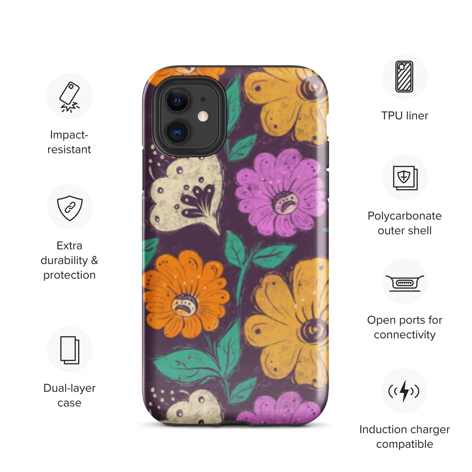 Boho Floral Tough Case for iPhone® — China Jones - Main Image
