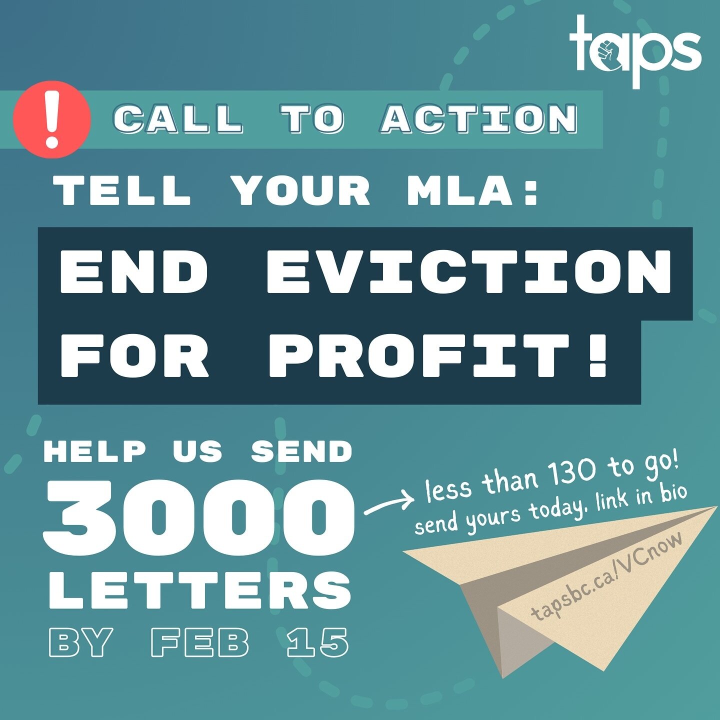 📣We need your help! Tell your MLA that BC needs vacancy control NOW! With the Green Party of BC officially joining the call for vacancy control last week, it&rsquo;s getting harder and harder for the NDP to keep running this issue. Let&rsquo;s keep 