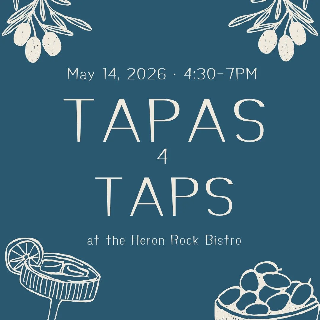 Tickets are now on sale for Tapas for TAPS 2026! Join us at Heron Rock Bistro on May 14th for an engaging evening featuring live music by Clark Brendon, a selection of appetizers, and both silent and live auctions.
 
We are also pleased to welcome Jo