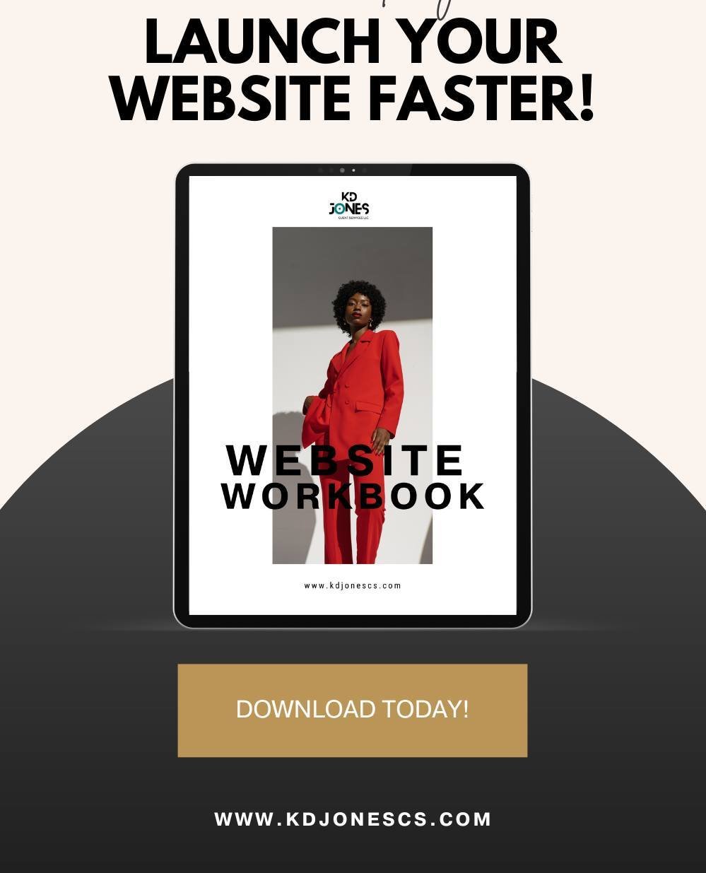 Our 30-page Website Workbook will guide you through organizing, mapping, and creating your website content to help you launch your website quickly. ⁠
⁠
Inside the workbook, you will find the following pages. Website Basics, Website Goals, Website Bud
