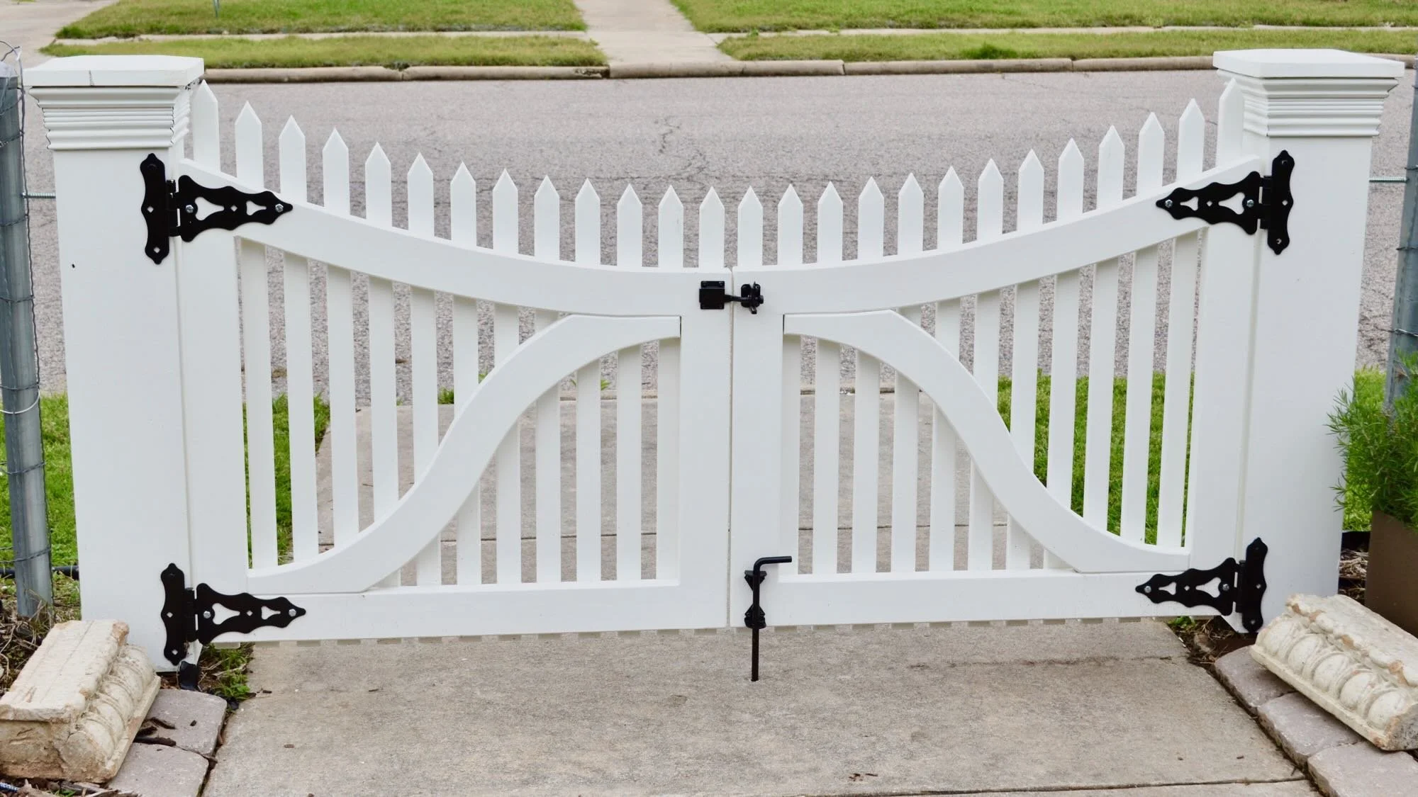 simon ott handcrafted wood garden gate from front entry 1.jpeg
