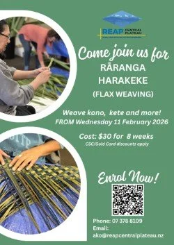 Rāranga Harakeke (Flax Weaving)