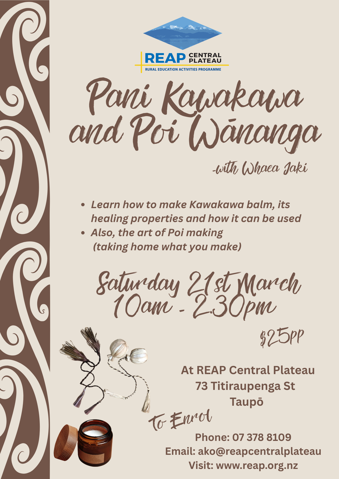 Pani Kawakawa and Poi Wānanga