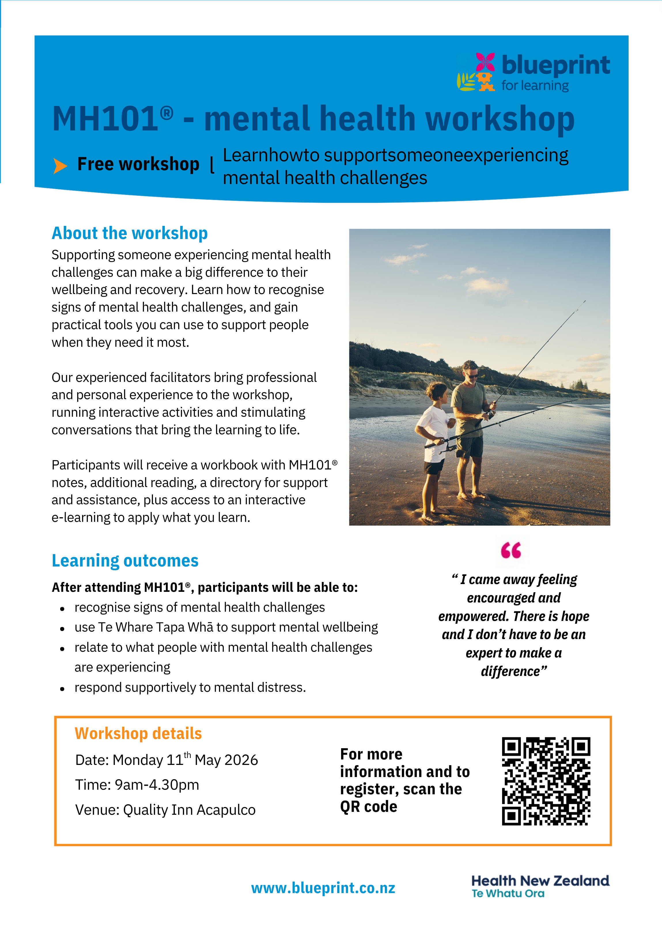 MH101 Blueprint Free Mental Health Workshop Details