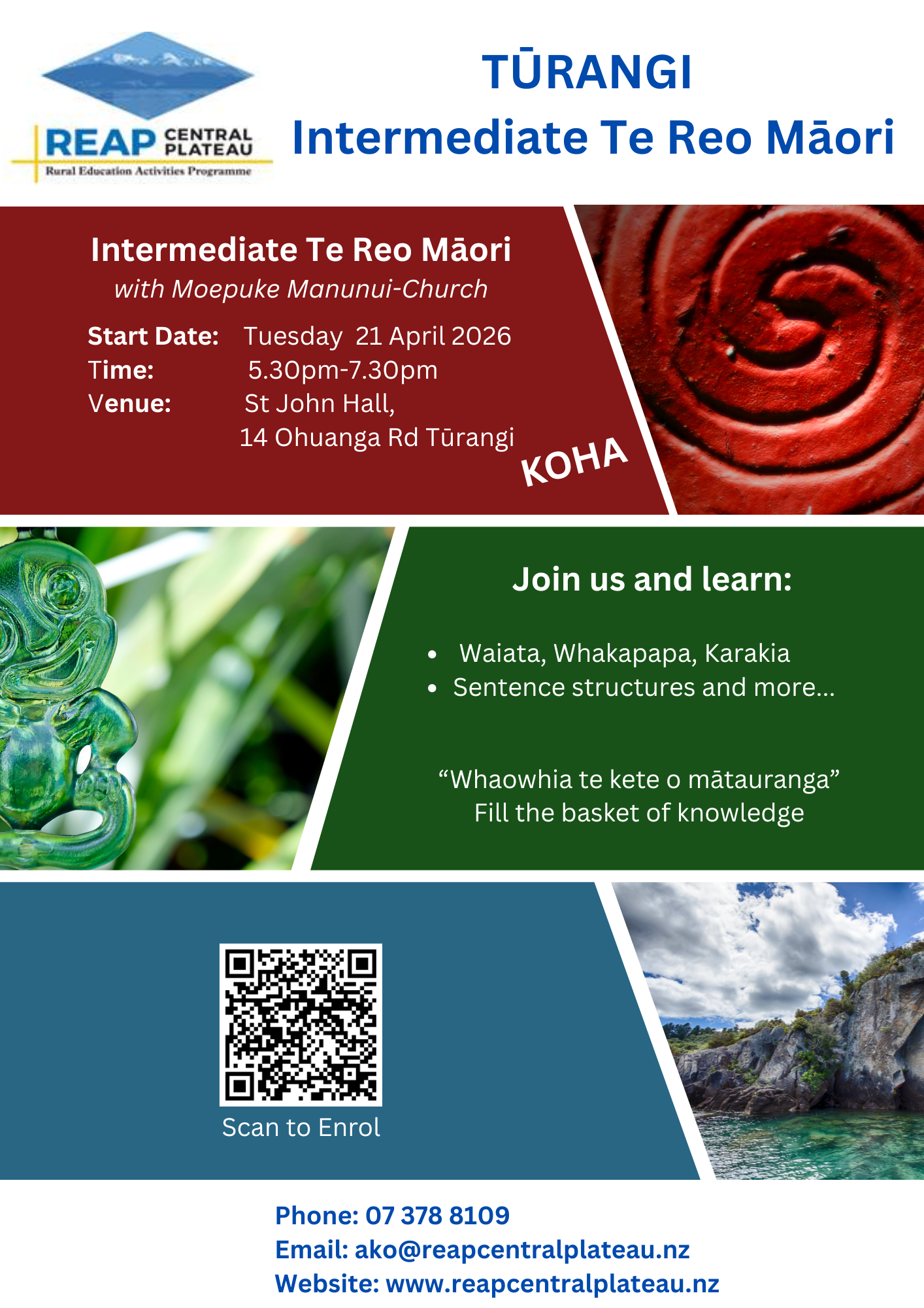 Tūrangi - Intermediate Te Reo Māori 