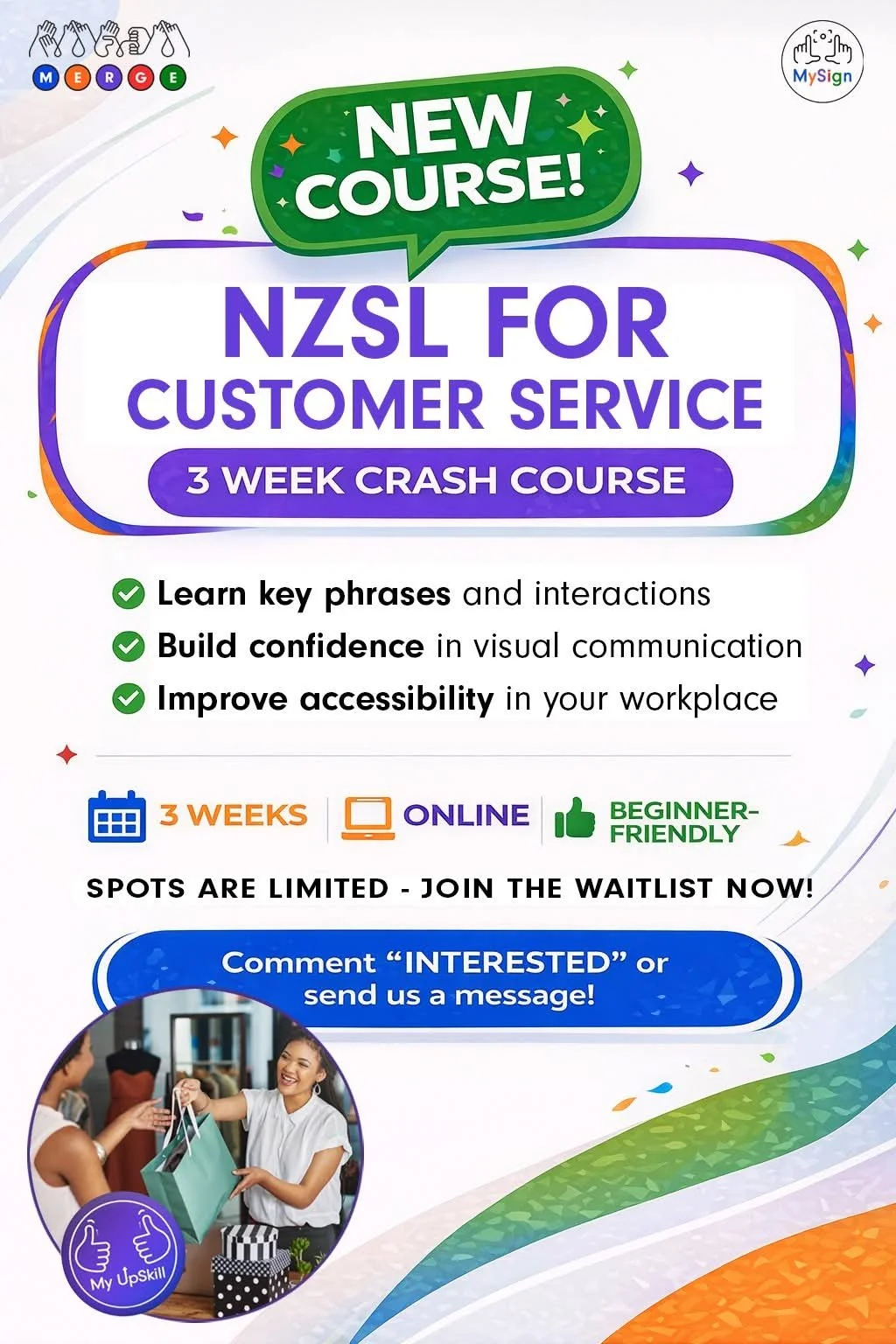 NZSL for Customer Service Online Crash Course