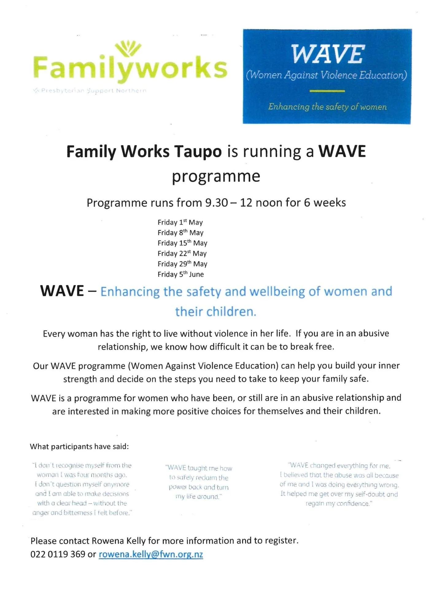 WAVE - Women Against Violence Education