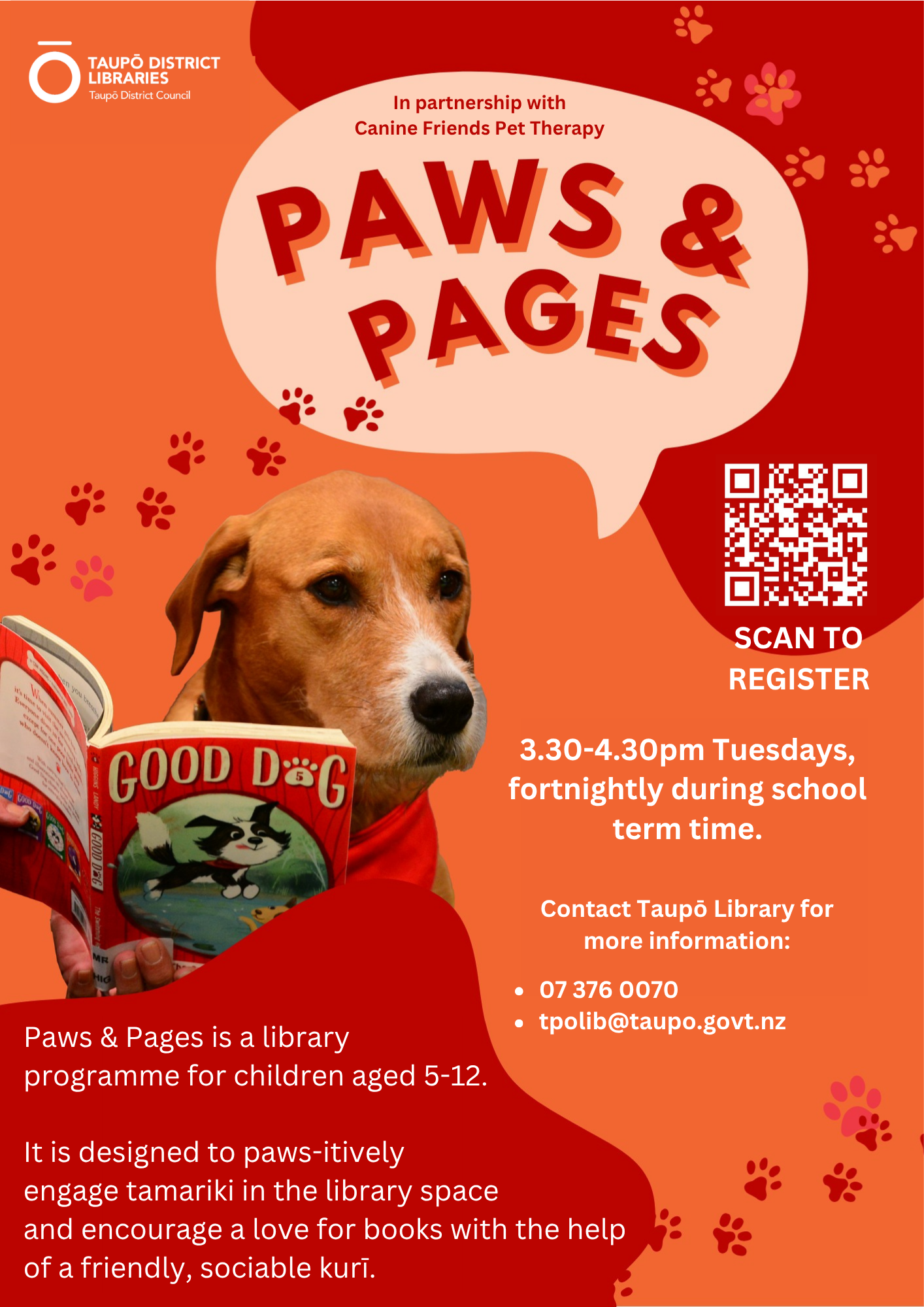 Paws &amp; Pages - Library Programme