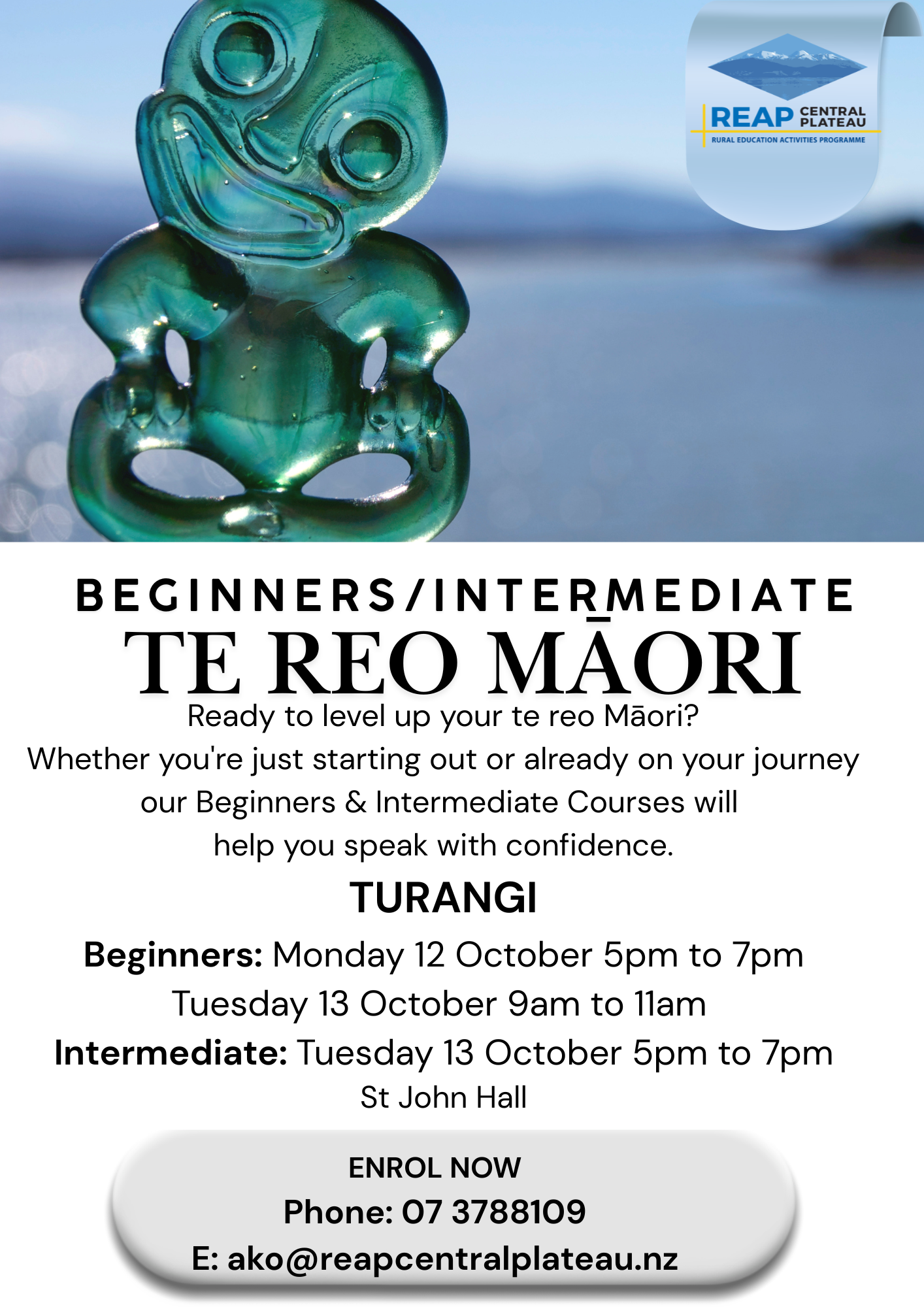 Beginners/Intermediate Te Reo Māori - Tūrangi