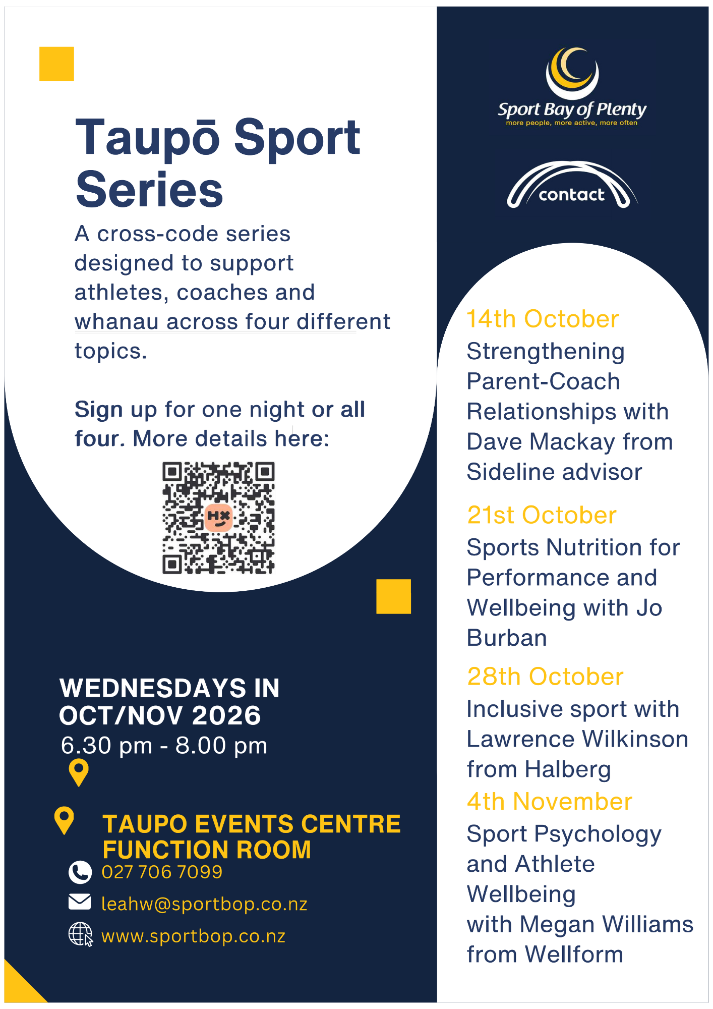 Sport BOP Taupō Sport Series
