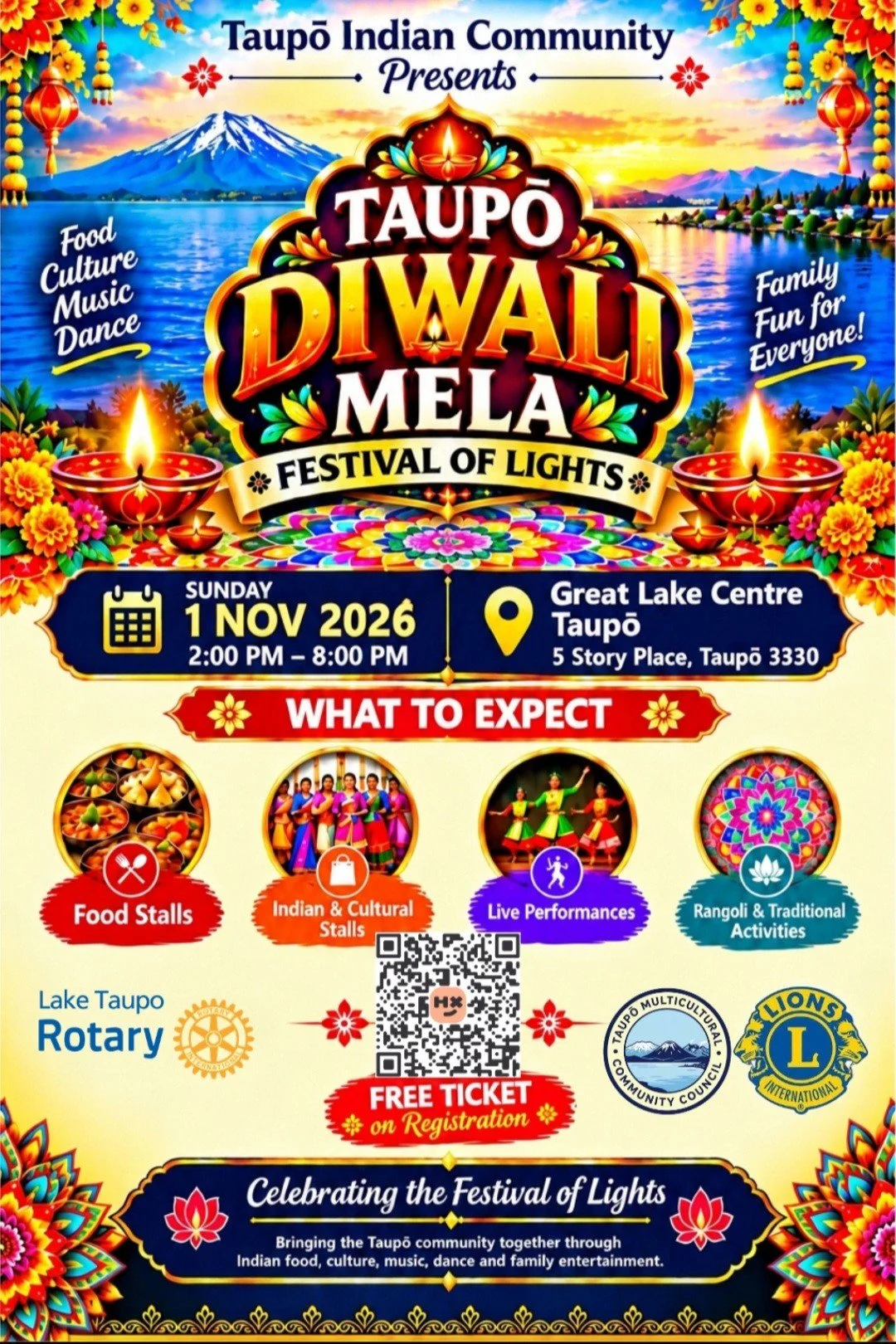 Taupō Diwali Mela - Festival of Lights - 1st November