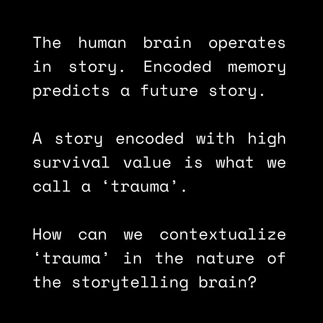 💣 Next lecture just dropped. This body of work has been a lifetime in the making, living through my own stories and learning new forms of storytelling through science, biology, practice. 

&ldquo;The brain evolved as a complex organ for an organism 